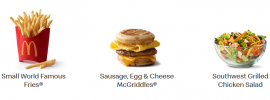 McDonalds menu