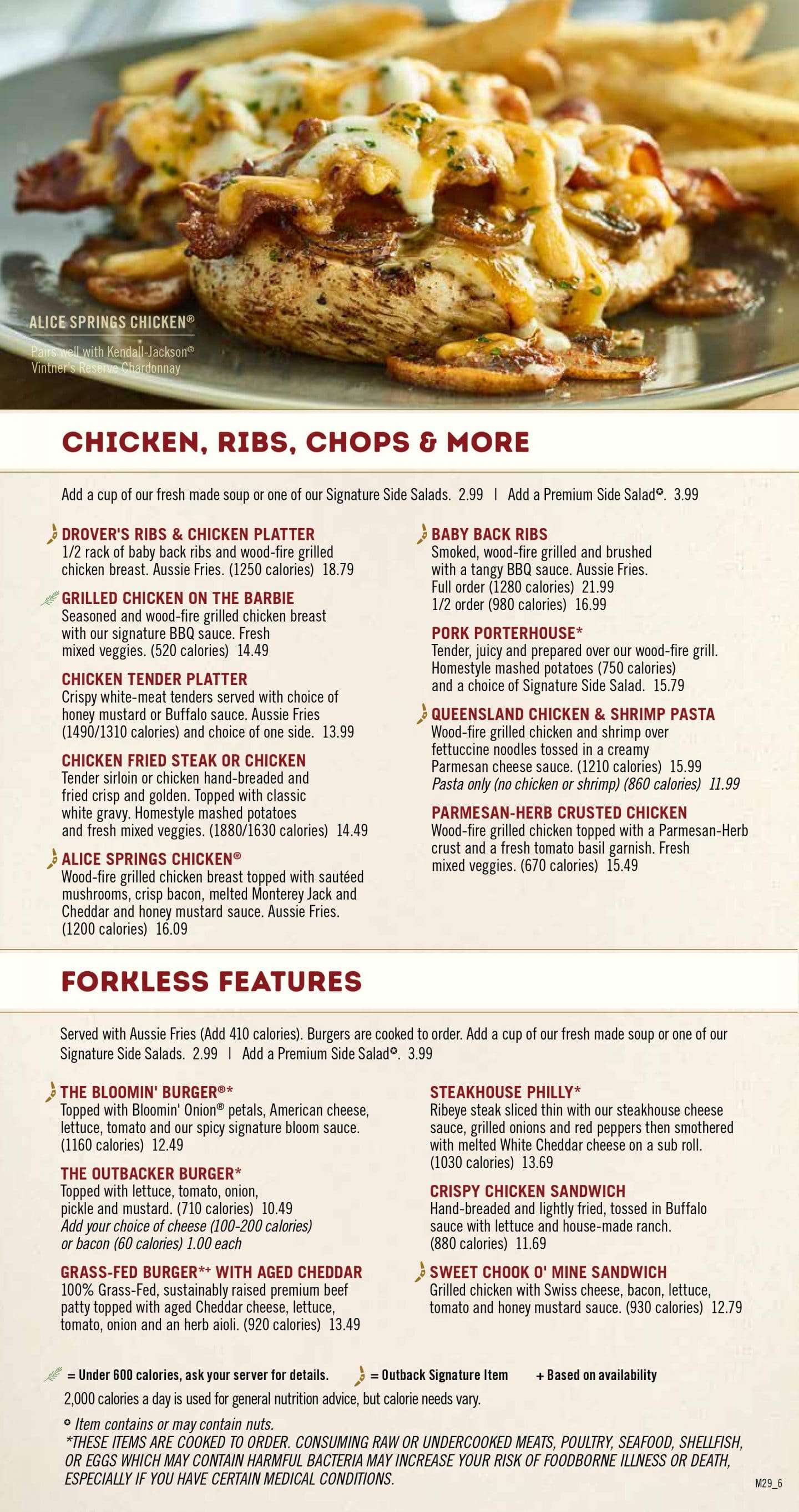 Outback Steakhouse Specials And Menu Deals