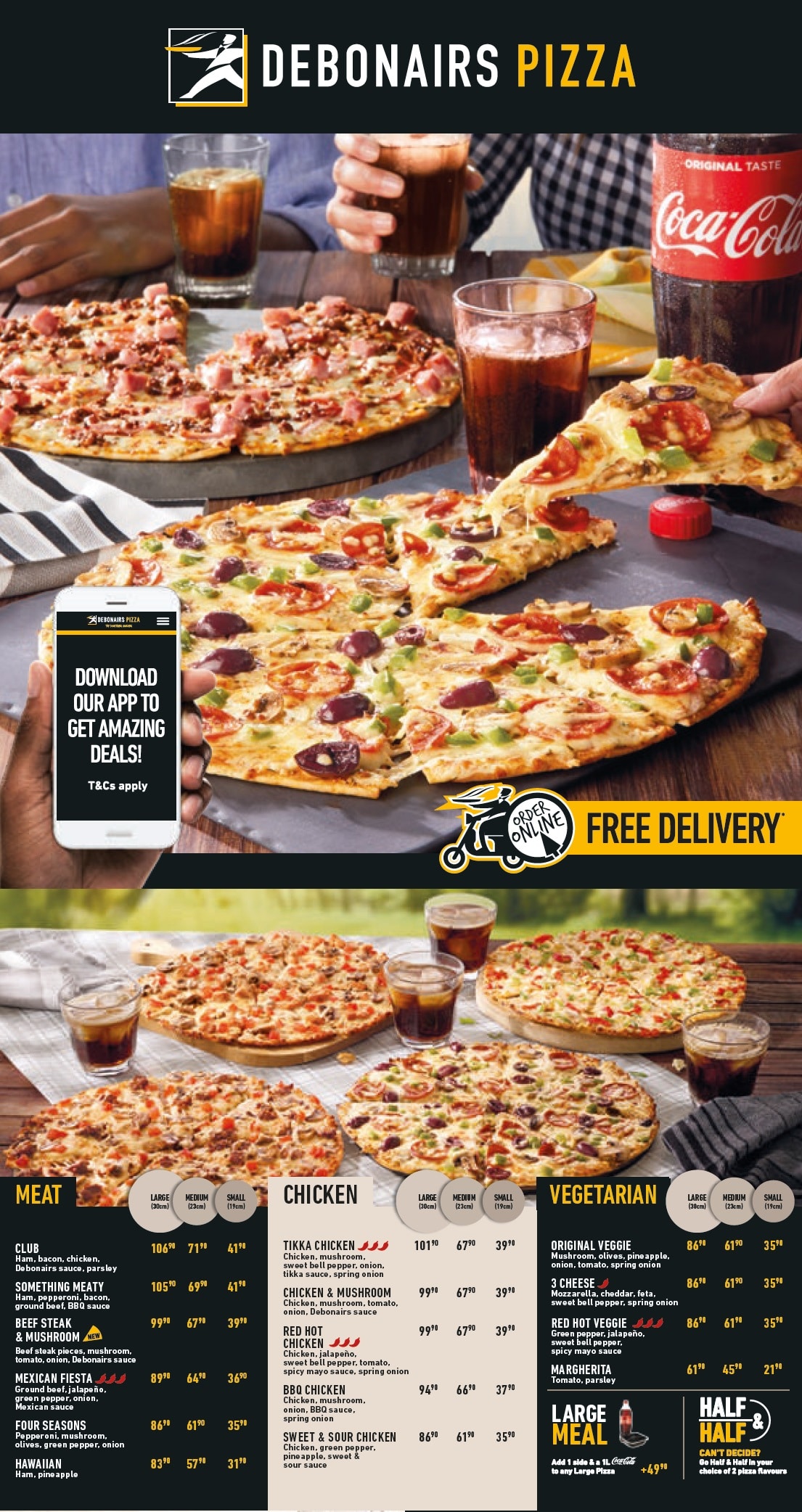 Debonairs Pizza South Africa Menu Prices