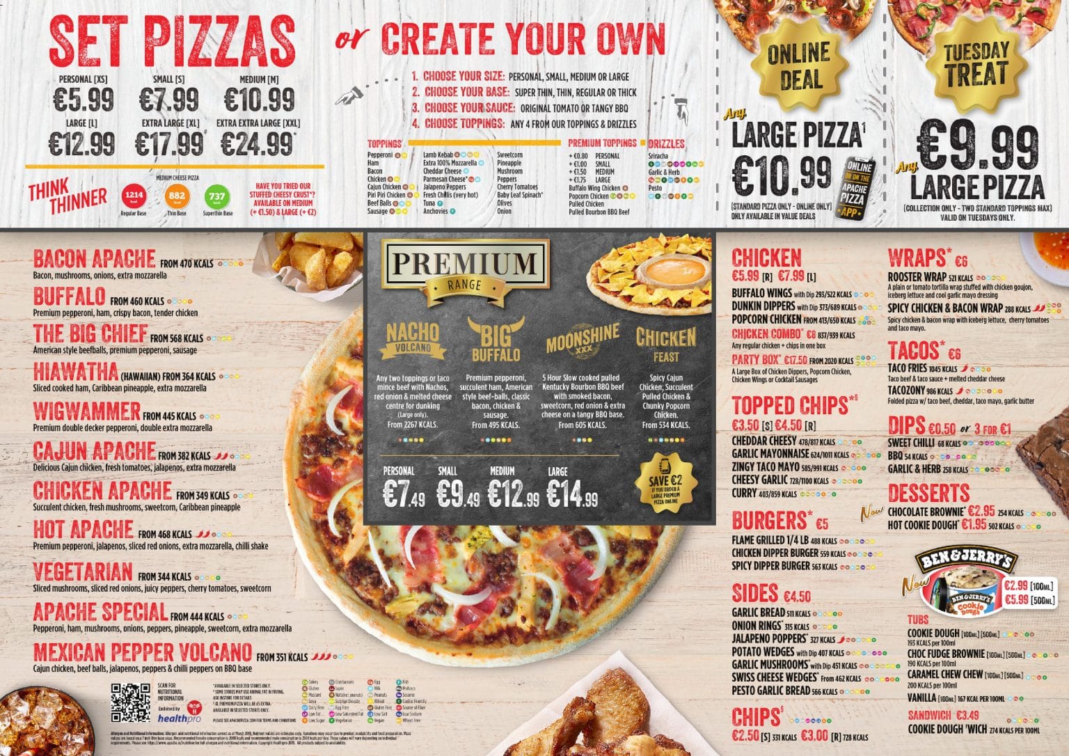 Apache Pizza IE Menu Prices