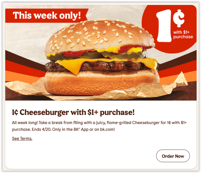 Burger King Menu Deals & Specials - Free Whopper & BOGO