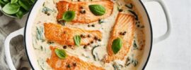 Creamy Garlic Butter Salmon recipe
